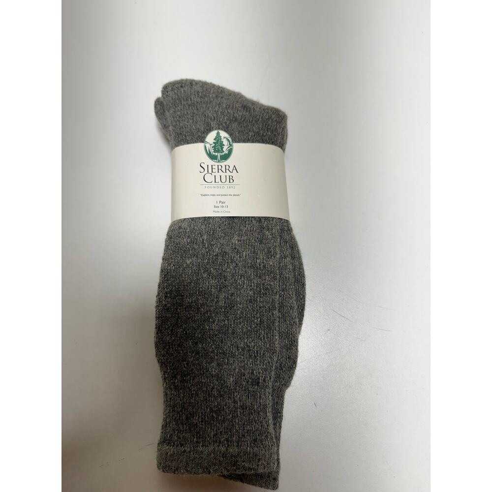 Sierra Club Wool Blend Hiker Trail Socks Gray Sz 10-13 Outdoor Gorpcore